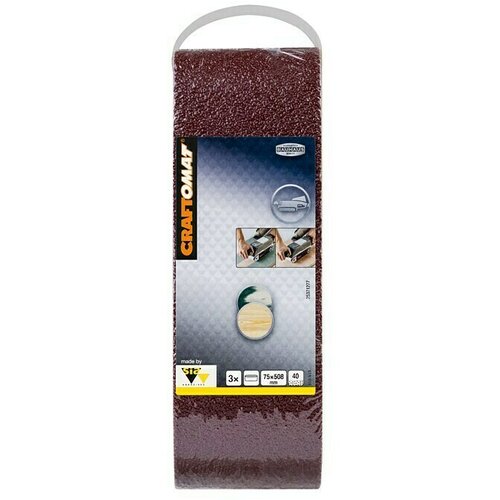 CRAFTOMAT Brusni remen BFWP (D x &amp;Scaron;: 508 x 75 mm, Granulacija: 40, 3 Kom.) Slike