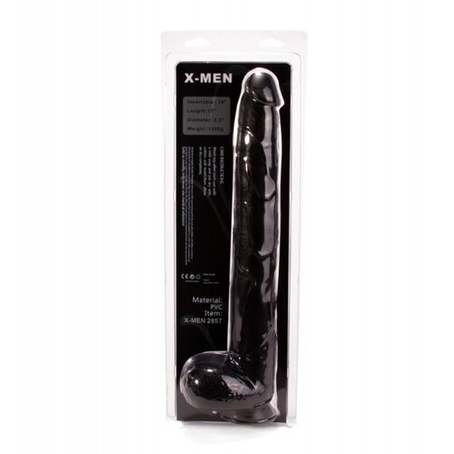 X-Men 17 inch Long Dildo Black XMEN2857 Slike