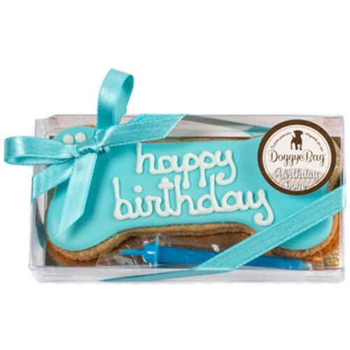 Doggye Bag poslastica za pse Birthday Bone plava 85 g Slike