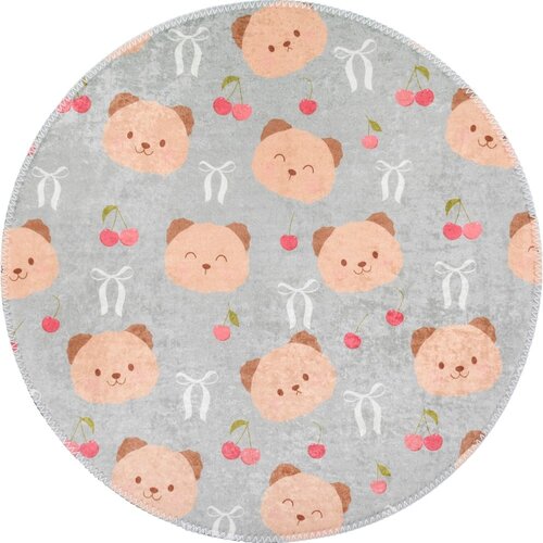 Vitaus Sivi/smeđi periv dječji tepih ø120 cm Cute Teddies – Cijene