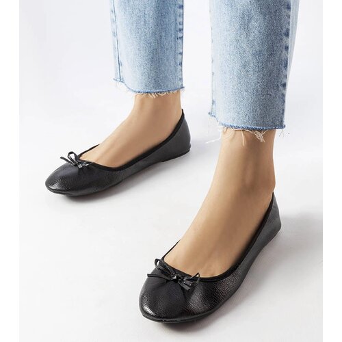 Gemre Black ballerinas adorned with a bow Vaillancour Cijene