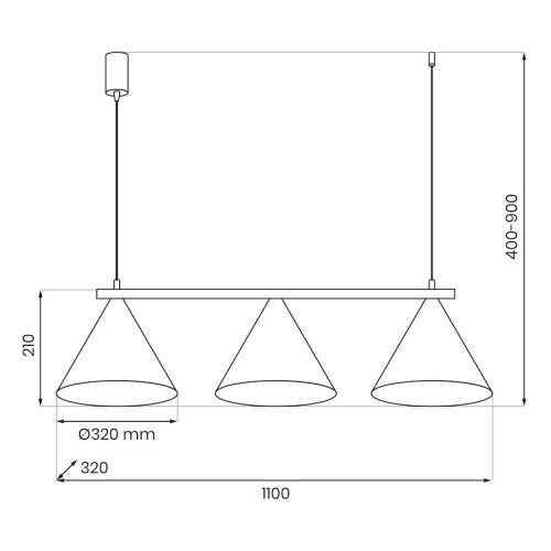  Visilica na sajli CAPITAL 3xGX53/15W/230V beo Slike
