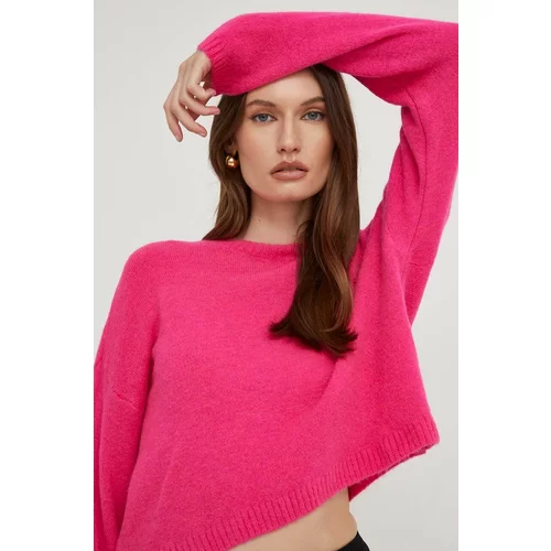 Answear Lab Vuneni pulover X limitirana kolekcija NO SHAME boja: ružičasta, lagani