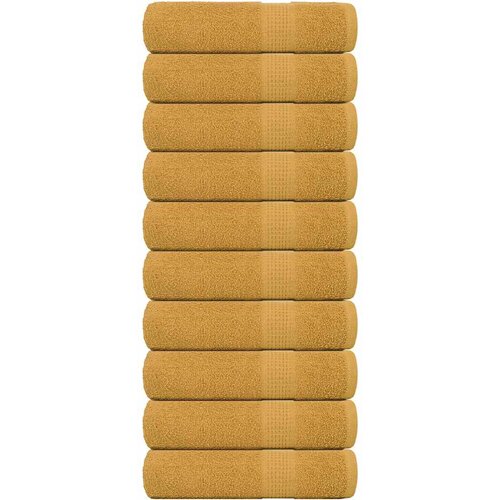 vidaXL Kopalne brisače 10 kos zlata 100x150 cm 360 g/m² 100% bombaž Cene