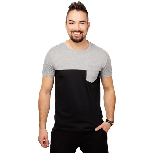 Glano Men's T-shirt with Pocket - black