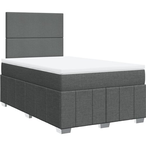 Maison Chic Box spring postelja - Vzmetna postelja z vzmetnico temno siva 120x200 cm blago SL5258, (21903431) Cene