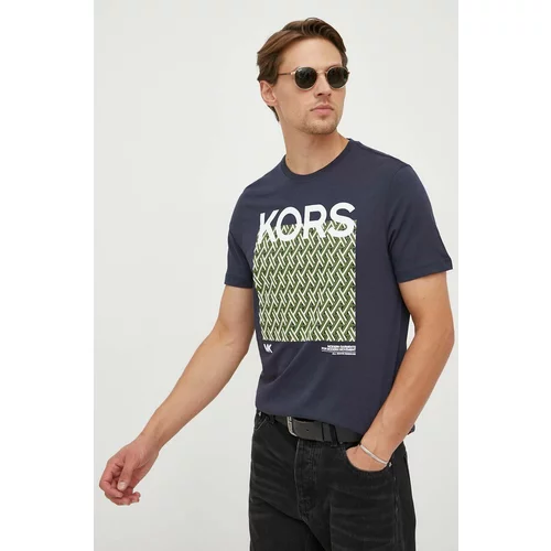 Michael Kors Pamučna majica boja: tamno plava, s tiskom