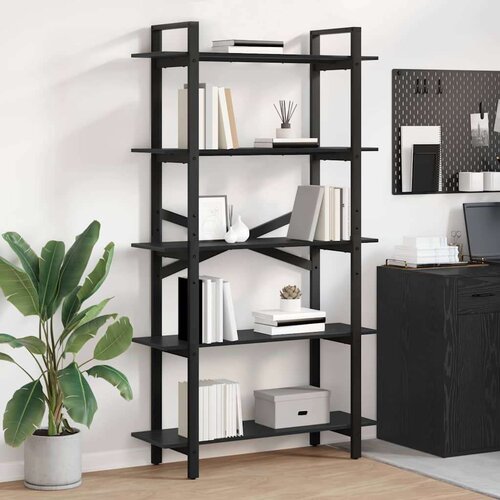  Polica Crni hrast 100 x 33 5 x 178 cm Konstruirano drvo Cene