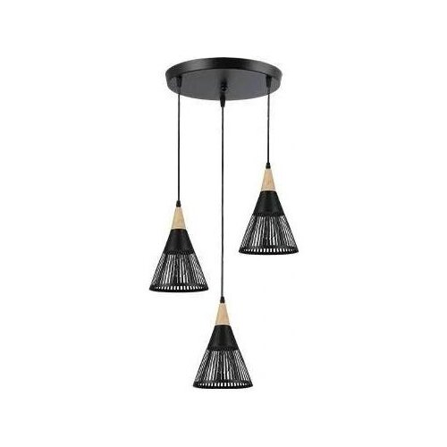  Visilica na sajli HIRA 3xE27/60W/230V, prečnik 40 cm, crna Cene