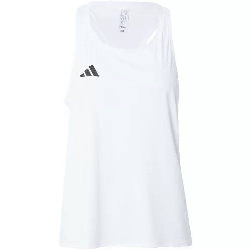 Adidas Športni top 'ADIZERO' črna / bela