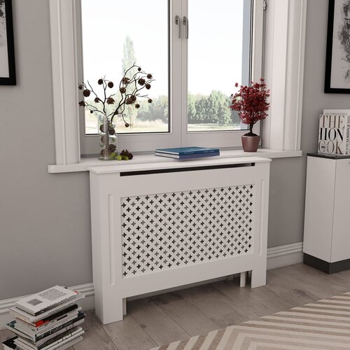 vidaXL pokrov za radiatorje 2 kosa bel 112x19x81,5 cm mediapan Cene