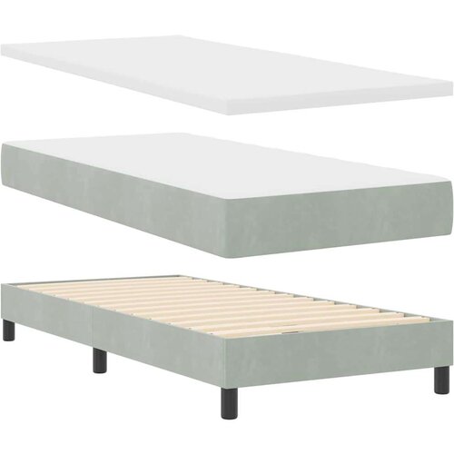 VidaXL spring krevet Svjetlosiva 80 x 200 cm Bar&amp;scaron;un Slike