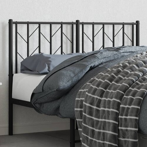 VidaXL Metalno uzglavlje crno 120 cm Slike