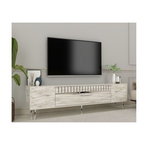 Hanah home tv polica Dekolp1 ephesus marble silver Cene