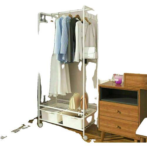 BINGOPAW Organizator omare, kovinska konstrukcija, močna, BELE, (5000156801) Slike
