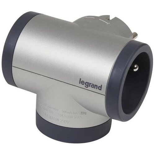 Legrand 049439 - rotirajući razdelnik sa 2 utičnice, Tip E + USB-A + USB-C, srebrna/crna Cene