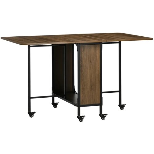  Mobilni sklopivi stol 2 sklopive povr&amp;scaron;ine 130 cm x 80 cm x 74 cm smeđi Slike