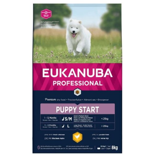 Eukanuba hrana za štence svih rasa piletina 8kg puppy start EUK4005974 Cene