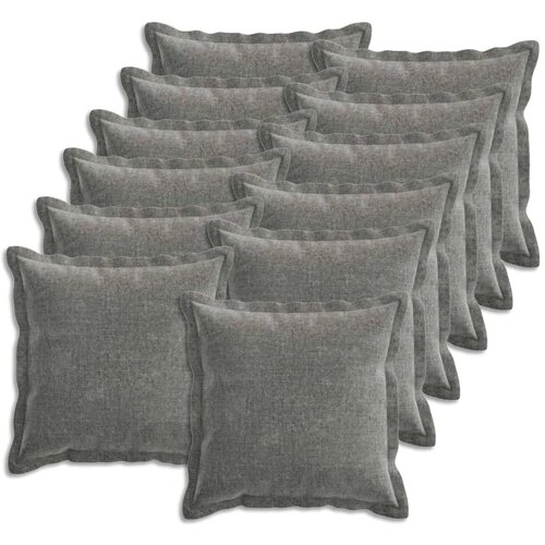  Presvlaka za jastuk 12 kom. HOUTEN Tamnosiva 50 x 50 cm - Tamnosiva 50 x 50 cm 12 Slike