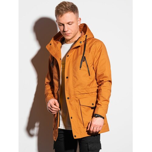 Ombre Clothing Men's mid-season quilted jacket C456 braon | narandžasta | ružičasta Slike