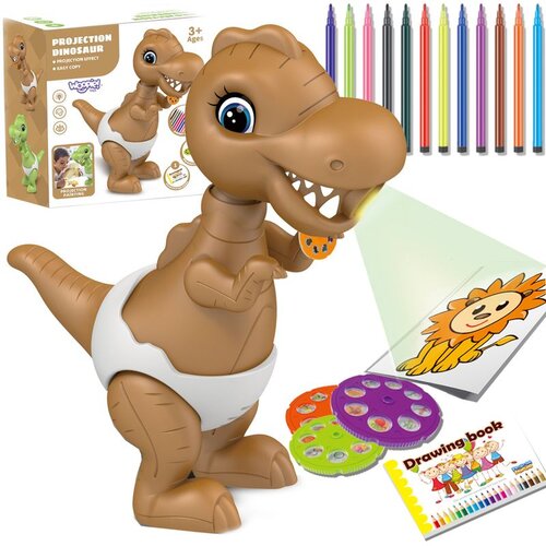 Woopie projektor za crtanje + flomasteri - dinosaur Slike