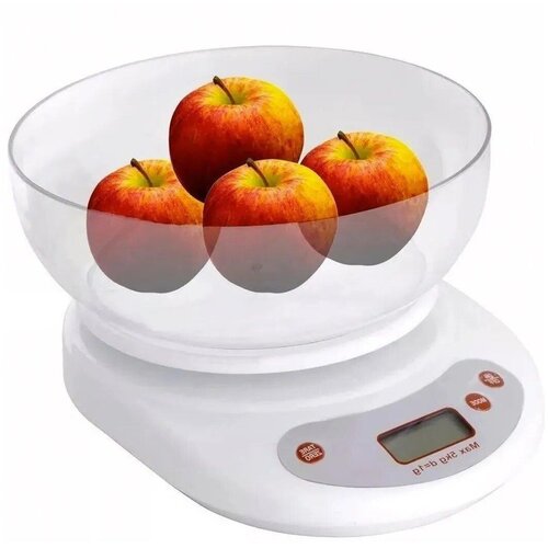  PVC LCD kuhinjska vaga sa posudom 1g do 5kg bijela Slike