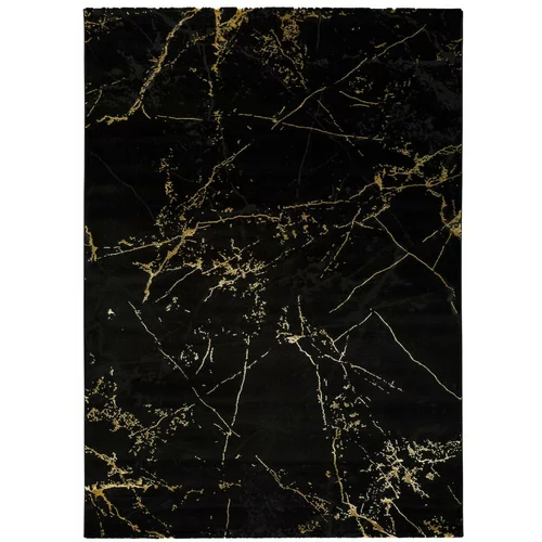 Universal crni tepih Gold Marble, 160 x 230 cm