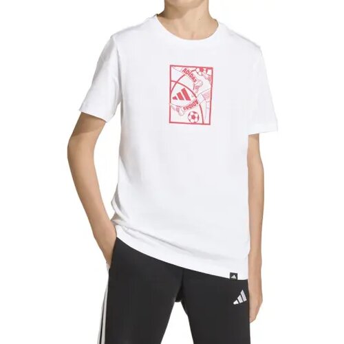 Adidas Majica za dečake J Football T White, Bela Cene