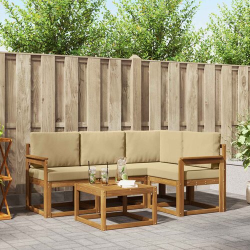  Set vanjskih sofa 5 kom. Prirodna i bež Cene