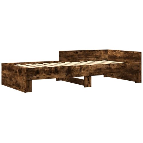 vidaXL Okvir za krevet boja hrasta 75x190 cm konstruirano drvo Cijene