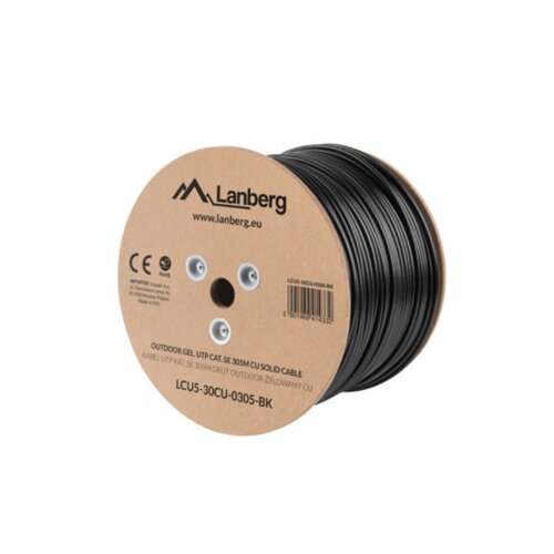 Lanberg BOBINA CAT.5E UTP RJ45 Solido Cobre Fluke Testirano AWG24 EXT 305M GRIS, (20754883) Cene