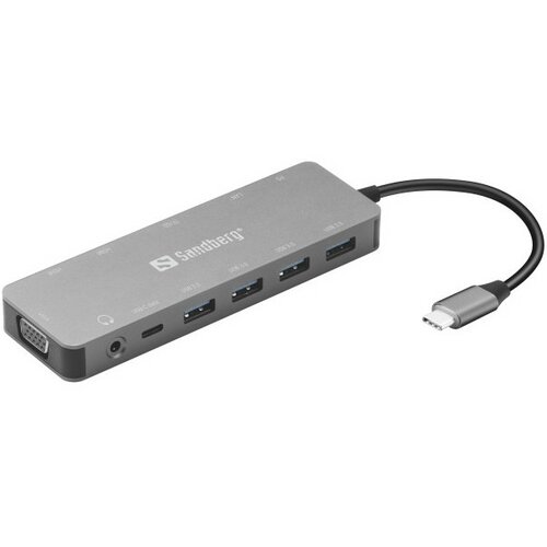 Docking station Sandberg 13in1 USB-C - 2xHDMI/VGA/LAN/3xUSB 3.0/USB C 136-45 Slike