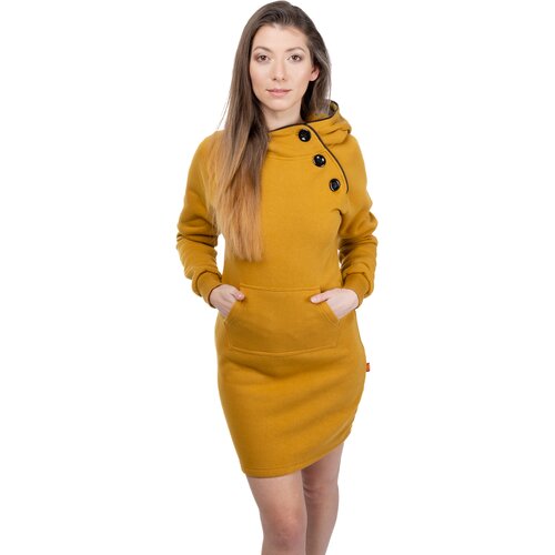 Glano Women's Sweatshirt Dress - ochre Slike