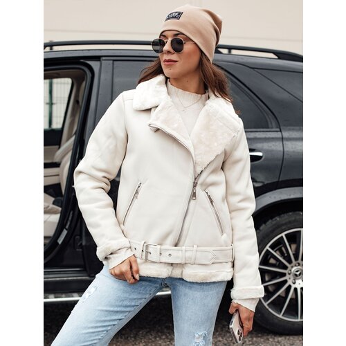 DStreet NORFDIMA women&#039;s leather jacket with fur white Cijene
