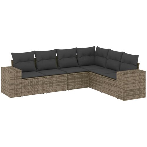 Maison Chic Seti vrtnega pohištva - Vrtna garnitura - Vrtni pohištvo set 6-delna z blazinami siv poli ratan, (21808430) Cene