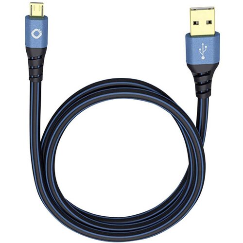Oehlbach USB 2.0 [1x mo&scaron;ki konektor USB 2.0 tipa A - 1x mo&scaron;ki konektor USB 2.0 tipa micro B] 0.50 m modra pozlačeni konektorji USB Plus Micro, (20415880) Cene