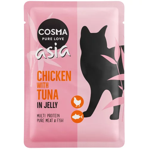 Cosma Varčno pakiranje Asia vrečke 24 x 100 g - Piščanec & tuna