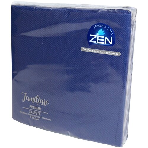 Zen Salvete Familiare Premium, Dvoslojne, 20 komada, Tamnoplave Slike