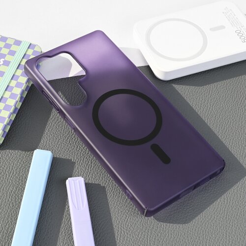  futrola matt magnetic za iphone 15 pro max ljubicasta Slike