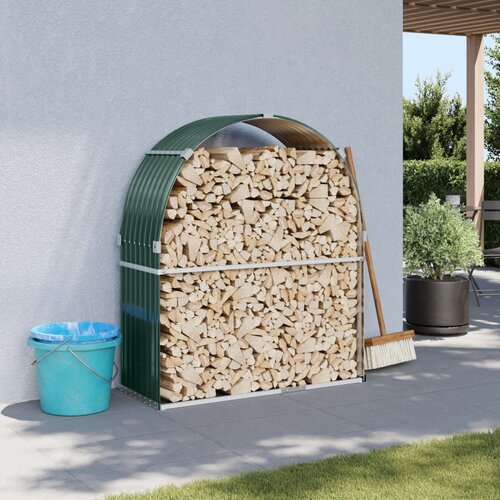 vidaXL Držač za cjepanice zeleni 120 x 45 x 140 cm pocinčani čelik Cijene