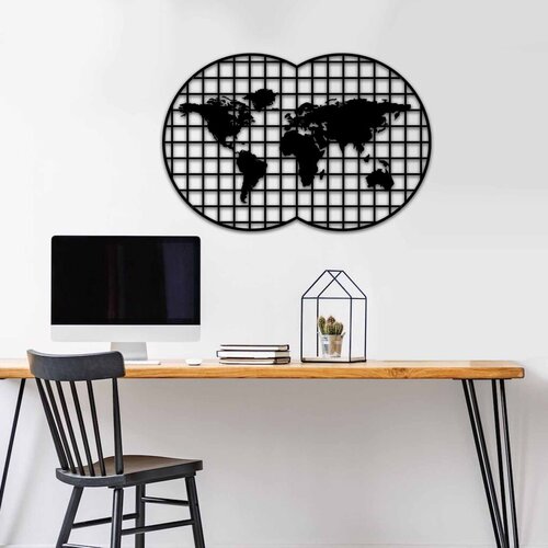 Wallity Zidna dekoracija MT - 020, 74 x 49 cm, Crna Cene