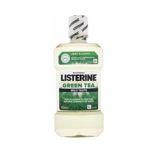 Listerine green Tea Mild Taste Mouthwash vodica za ispiranje usta bez alkohola za jačanje zubne cakline 500 ml