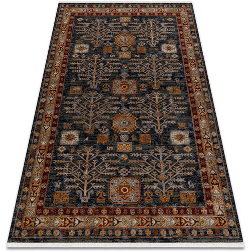 RugsX Preproge Volnena preproga KESHAN Čopki Okvir orientalski 6 200x290 cm Modra Cene