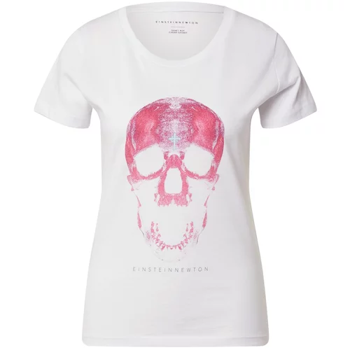 EINSTEIN & NEWTON Majica 'Light Skull' roza / bela