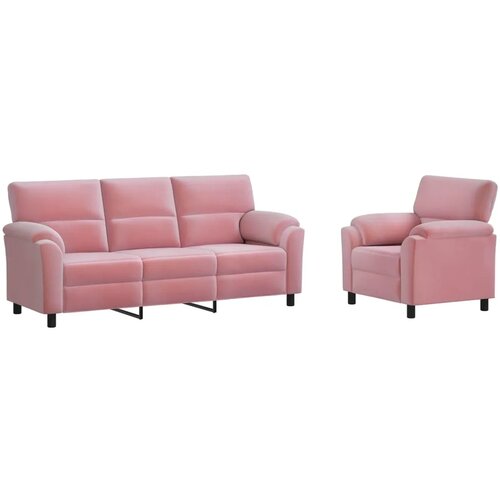  Set sofe 2 pcs Ružičasta Bar&amp;scaron;un - Ružičasta 1 sjedalo + trosjed Slike