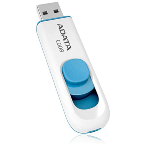  USB Memory stick Adata UFD 64GB C008 White USB 2.0, Brzina čitanja 30 MB/s, Brzina pisanja 10 MB/s,AC008-64G-RWE Slike