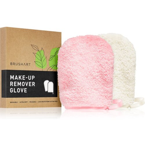 BrushArt Home Salon Make-up remover gloves rokavice za odstranjevanje ličil PINK, CREAM 2 kos Cene