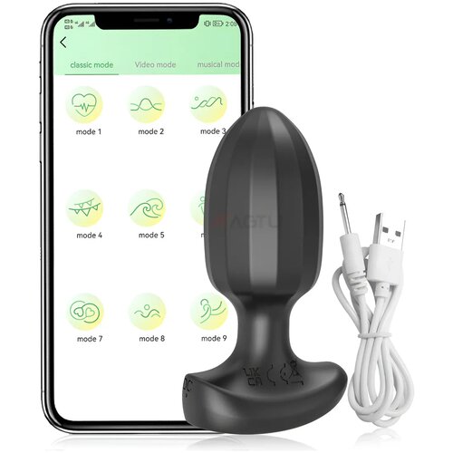 Iza Zatvorenih Vrata MZ2575 analni vibrator sa aplikacijom - pametna app kontrola, usb punjenje Cene