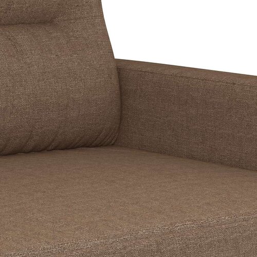  3-dijelni set sofa s jastucima smeđi od tkanine Slike