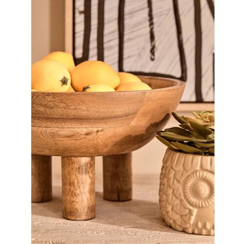 Premier Housewares Lesena skleda v naravni barvi &amp;oslash; 27 cm Kara &amp;ndash; Slike